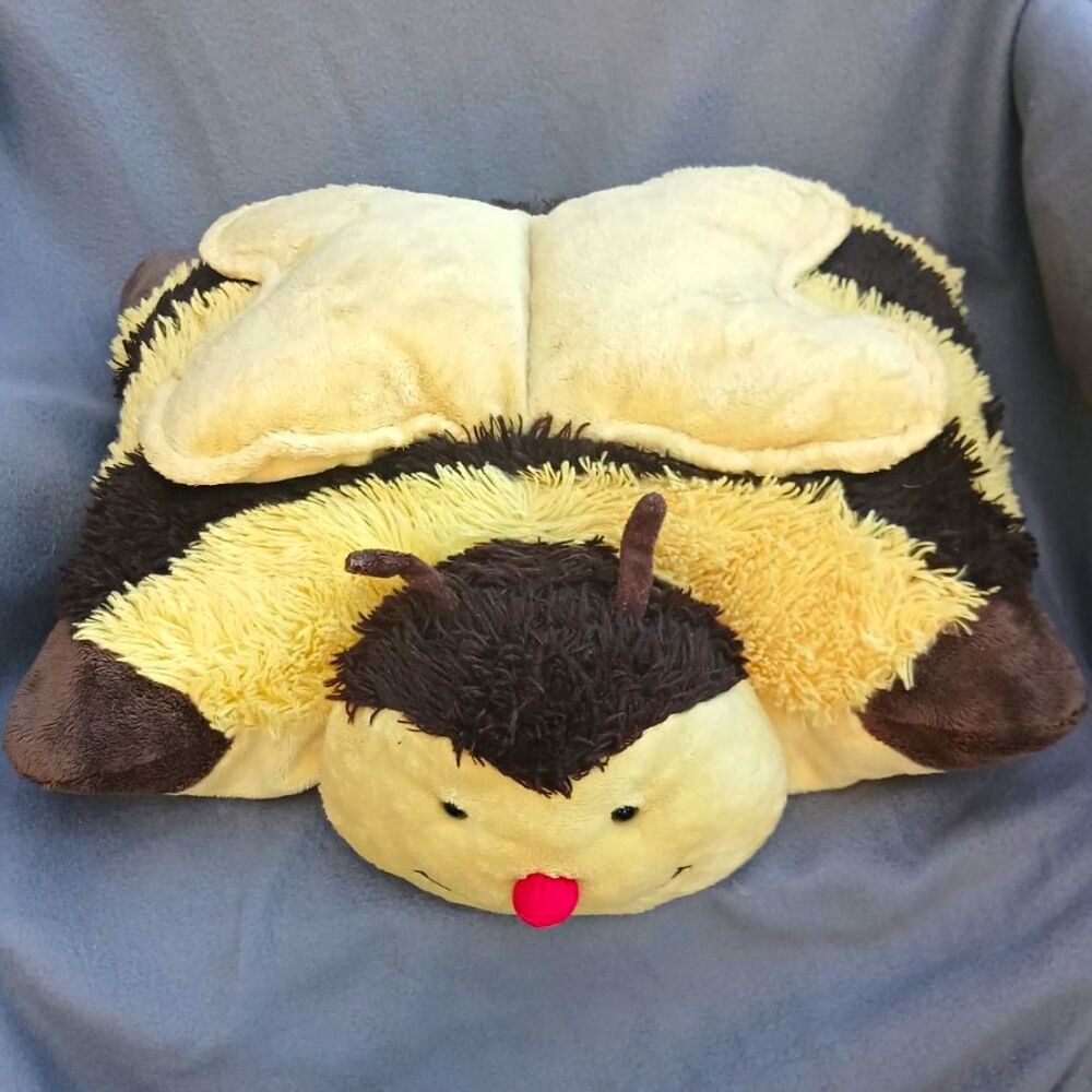 Pillow Pets Original Bumbly Bee VINTAGE 2004 Large Plush Folding Stuffed Animal